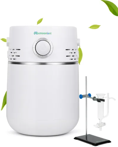 Mxmoonant Máquina de destilación de hidrosol destilación de extracción de aceites esenciales con separador de aceites esenciales para hacer