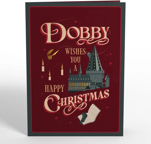 Miniatura 4 de Lovepop Harry Potter Dobby - Tarjeta desplegable de Navidad para ella y él, tarjetas de felicitación 3D de vacaciones para niños, niñas, hombres