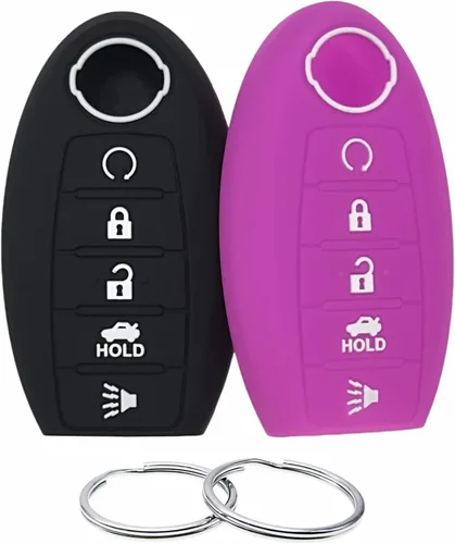 REPROTECTING Funda de goma de silicona para llavero compatible con Nissan Altima SR Armada SL Maxima Murano Pathfinder Rogue Titan Versa Sentra (5