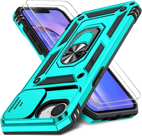 Miniatura 61 de Funda HakkTaoo para iPhone 13/iPhone 14 de 6.1 Pulgadas con Funda Deslizante para Cámara + Protector de Pantalla (2 Paquetes), Funda Protectora a