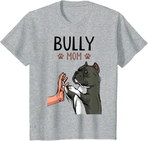 Miniatura 51 de American Bully Mom Cute Dog Mama Camiseta divertida para mujer, Blanco, S