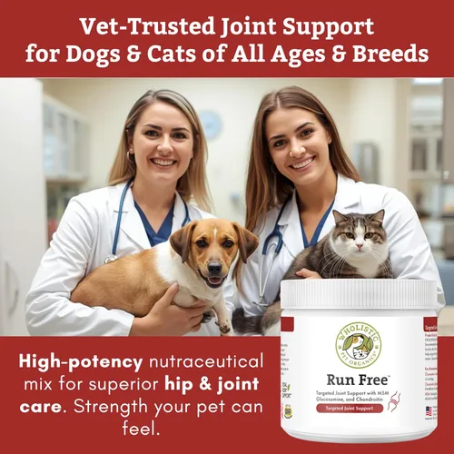 Miniatura 2 de Wholistic Pet Organics Suplemento Max Strength para cadera y articulaciones para perros y gatos, suplemento para articulaciones de gatos y perros