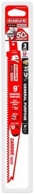 Miniatura 4 de Diablo Demo Demon DS0909CGP3 - Hojas de sierra recíproca de dientes de carburo para cortes generales, diseño de dientes de carburo, 9 pulgadas