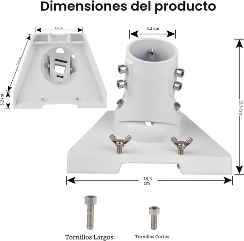 Miniatura 6 de Adaptador de tubo de montaje en poste para Starlink Standard 4/4X/Gen3, kit de adaptador de montaje en poste ajustable para plato Starlink Standard