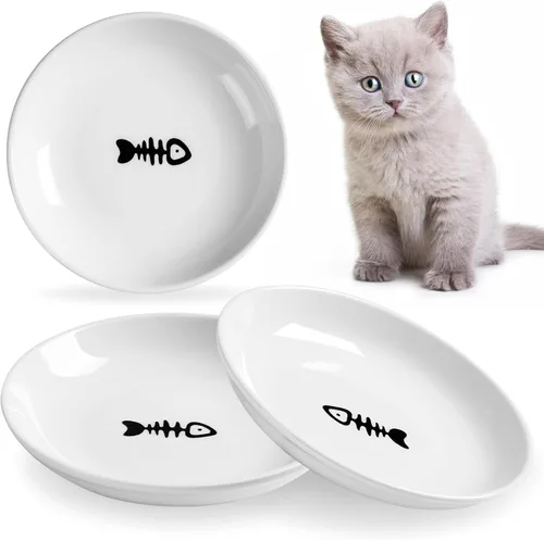 Miniatura 7 de Cuencos para gatos Wellbro, cuenco elevado para gatos, plato elevado de cerámica con soporte de metal, estación de alimentación de agua o comida
