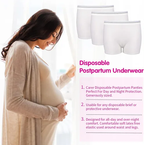Miniatura 6 de Paquete de 4 calzones desechables de malla lavable para mujeres hospitales que proporcionan recuperación quirúrgica, incontinencia