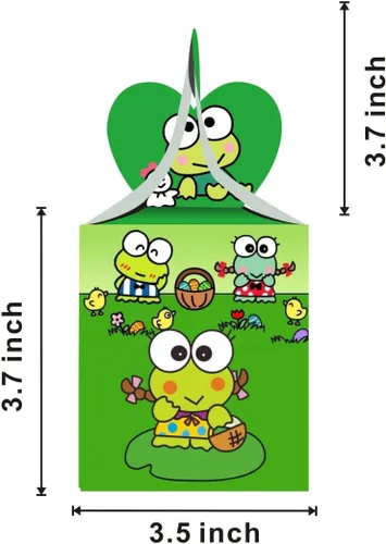 Miniatura 4 de ARHAVI 12 cajas de regalo para fiesta de cumpleaños de niños, Kuromi y mi melodía, Keroppi, pompompurina, Badtz, suministros de decoración de fiesta