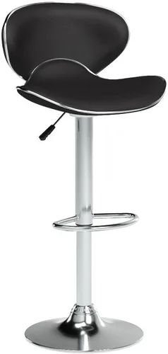 Miniatura 4 de Vogue Furniture Direct Taburetes de Bar Ajustables de Cuero PU, Taburetes Modernos Giratorios de Elevación Neumática con Respaldo, Sillas de Altura
