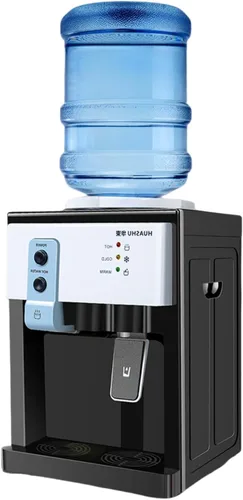 Máquina eléctrica de agua potable fría y caliente de 5 galones, dispensador de enfriador de agua de encimera de carga superior con 3 ajustes de