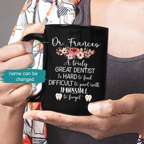 Miniatura 3 de Taza con texto en inglés "A Truly Dentist Is Hard To Encontrar", regalos de agradecimiento para dentista, taza de café personalizada para dentista