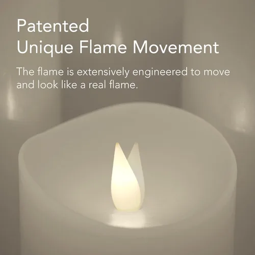 Miniatura 3 de Velas LED sin llama con control remoto, 3 x 5.1 pulgadas, llama móvil parpadeante 3D, velas que funcionan con pilas en carcasa de cera real para uso
