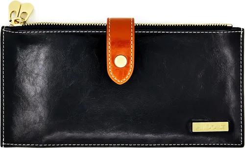 Miniatura 4 de ANDOILT - Cartera de cuero genuino para mujer con bloqueo RFID para tarjeta de crédito con cremallera