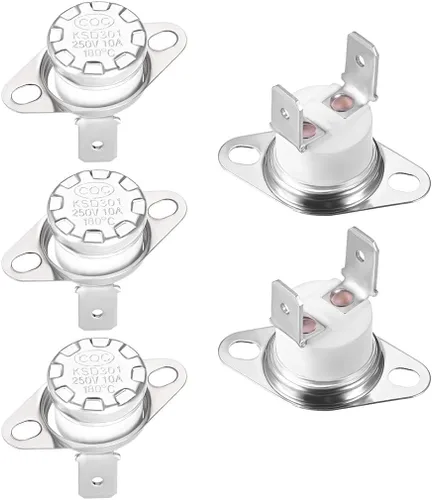 Miniatura 24 de uxcell KSD301 Termostato 266.0 °F/266°F 10A Normalmente Cerrado N.C Ajuste Snap Disc Interruptor de temperatura para microondas, horno, cafetera 2