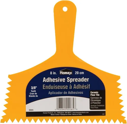 Miniatura 3 de Homax Esparcidor adhesivo, 8 pulgadas, diente de 3/16 pulgadas, esparcidor de pisos de madera dura, naranja