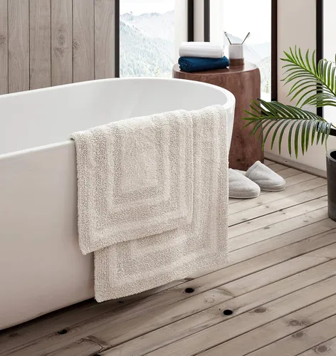 Miniatura 3 de Eddie Bauer - Alfombra de baño, alfombra de baño 100% algodón suave de felpa, altamente absorbente, de secado rápido y antideslizante