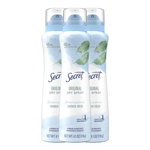 Miniatura 12 de Secret Dry Spray Desodorante Antitranspirante para Mujeres, Protección sin Peso por 48 Horas contra el Sudor y el Olor, Suave para la Piel, Aroma
