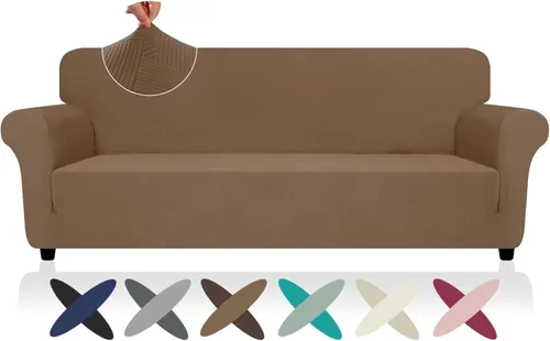 Miniatura 73 de ZNSAYOTX Funda súper elástica para silla (30"-47"), nuevas fundas de silla a rayas para sala de estar, aptas para perros y mascotas, protector