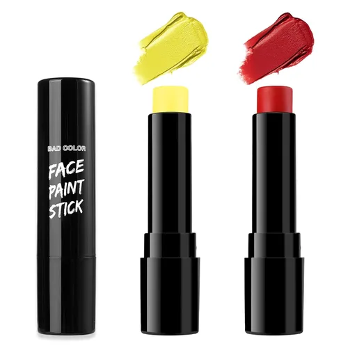 Miniatura 29 de BADCOLOR Pintura facial mezclable con crema negra para adultos, niños, ojos, softbol, fútbol, béisbol, deportes, no tóxica, hipoalergénica
