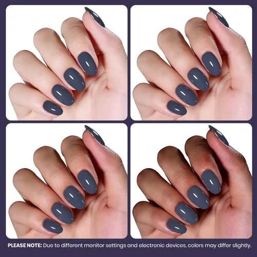 Miniatura 582 de Beetles - Esmalte de uñas de gel marrón – 0.5 onzas líquidas de esmalte de gel marrón oscuro, lámpara LED UV para uñas, regalo de manicura para I