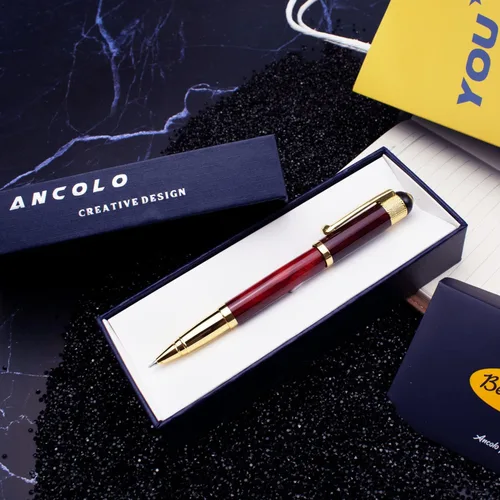 Miniatura 2 de Ancolo Juego de bolígrafos de regalo de lujo con bolsa de bolígrafo, tarjeta de regalo, grabado con tus nombres de mensaje, nombres de empresa