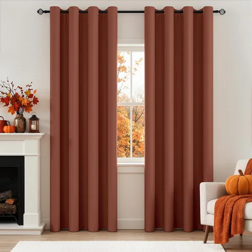 Miniatura 94 de MIULEE Cortinas opacas para dormitorio o sala de estar, juego de 2 paneles de cortina para ventana con aislamiento térmico y bloqueo de luz