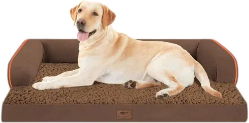 Miniatura 38 de Cama ortopédica impermeable para perros pequeños, cama para perros de tamaño mediano, cómoda cama para mascotas y gatos con lados, funda extraíble