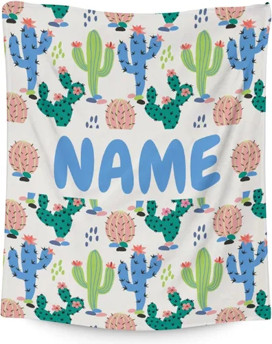 Miniatura 18 de Manta de cactus – Suave, mullida y cálida – Manta pequeña de 30 x 40 pulgadas para regazo y cuna, manta estética azul oscuro, regalo
