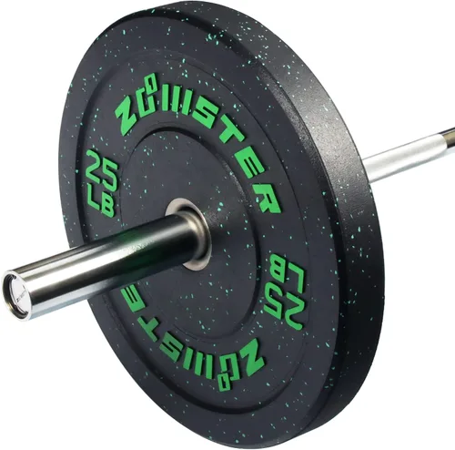 Miniatura 7 de Placa de Parachoques Olímpica Placa de Peso con Alto Rebote Placa de Peso con Inserción de Acero para Entrenamiento de Fuerza y Levantamiento