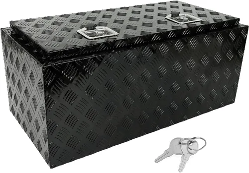 Miniatura 16 de Caja de herramientas de aluminio para camión de 30 pulgadas, caja de herramientas para camión, debajo de la cama, remolque, caja impermeable