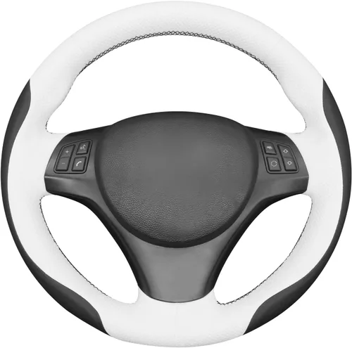 Miniatura 9 de MEWANT Funda de volante para BMW E90 M Sport E81 E82 E87 E88 E91 E92 E93 M3 E90 E92 de gamuza negra