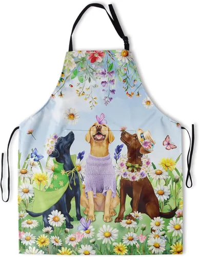 Miniatura 22 de Delantal resistente a las manchas con cuello ajustable y bolsillos para adultos unisex, mujeres, hombres, chef, horneado, cocina, barbacoa, parrilla