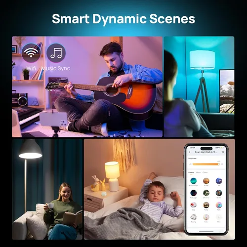 Miniatura 5 de Consciot Bombillas inteligentes con control remoto, bombilla LED que funciona con Alexa y Google Home, bombilla que cambia de color, bombillas A19