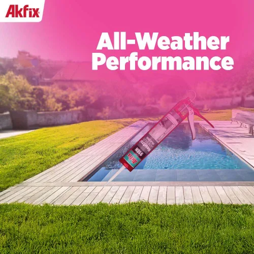 Miniatura 6 de Akfix 918N Masilla de Silicona 100% Negra para Cocina y Baño (2x10.5 fl.oz.) - Sin Disolventes, Bajo Olor, Resistente a los Rayos UV y al Agua