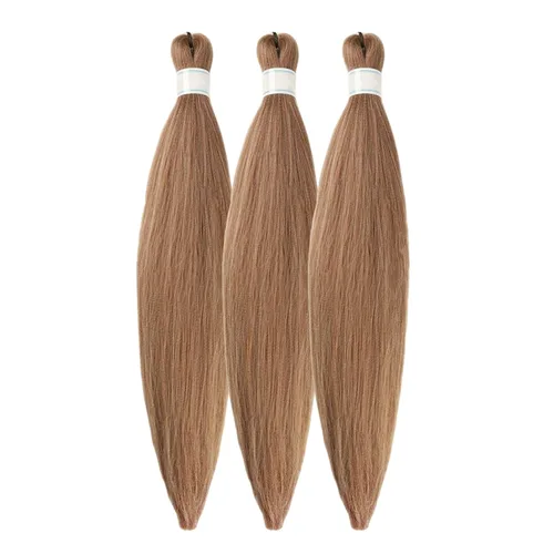 Miniatura 77 de Pelo corto negro trenzado preestirado de 14 pulgadas para trenzas sin nudos, pelo sintético 1B trenzado para trenzas Bob Box