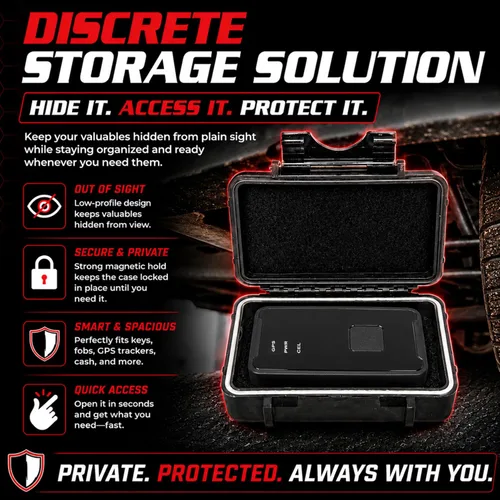 Miniatura 3 de Spy Spot Funda magnética para rastreador GPS – Caja de bloqueo magnética resistente a la intemperie para rastreadores GPS y llaves de repuesto