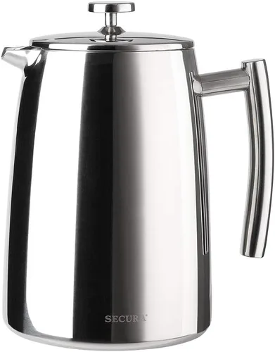 Miniatura 9 de Secura Cafetera de prensa francesa, 34 onzas, prensa de café aislada de acero inoxidable 304 con pantalla adicional Secura Cafetera de prensa