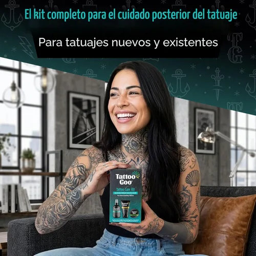 Miniatura 2 de Tattoo Goo El kit de cuidado posterior incluye jabón antimicrobiano, bálsamo y loción, cuidado del tatuaje para mejorar el color + curación rápida