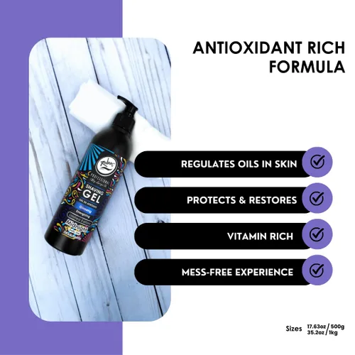 Miniatura 6 de Rolda Midnight Ginseng - Gel de afeitar para pieles sensibles, gel de afeitar transparente y no espumoso para hombres, gel de afeitado sin golpes