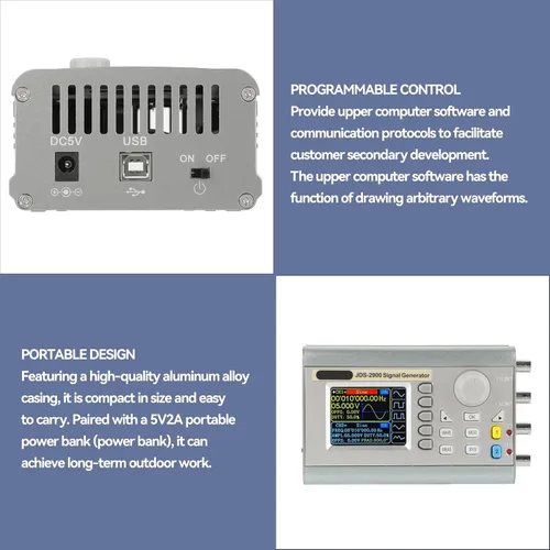 Miniatura 3 de JDS2900 DDS generador contador 15MHz 30MHz 40MHz 50MHz 60MHz alta exactitud Dua canal Función de onda arbitraria Generador Medidor de frecuencia