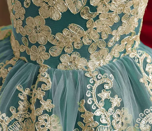 Miniatura 4 de NNJXD - Vestido de princesa de tul con flores, para usar en bodas, para niñas pequeñas y bebés