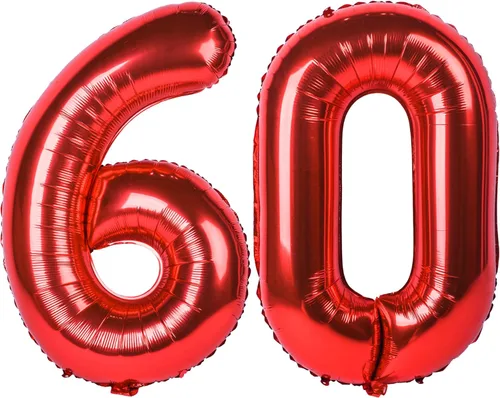 Miniatura 77 de Globo gigante de helio de 40 pulgadas, número 0 rojo, de poliéster, película de aluminio, 0-9, para niña y niño, autoinflable, dígito cero
