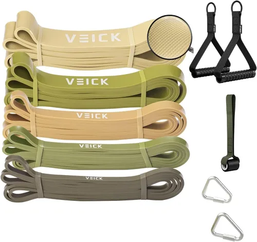 Miniatura 10 de VEICK Bandas de resistencia para entrenamiento, bandas de ejercicio, bandas de entrenamiento, bandas de asistencia para dominadas, juego de bandas