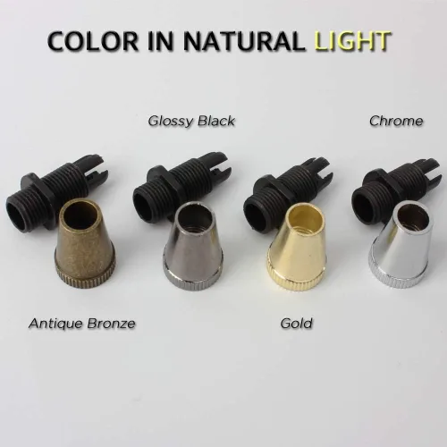 Miniatura 6 de 20 unidades de cable de metal retro, conector de iluminación colgante, cable roscado de aluminio para iluminación hecha a mano, lámparas, colgantes