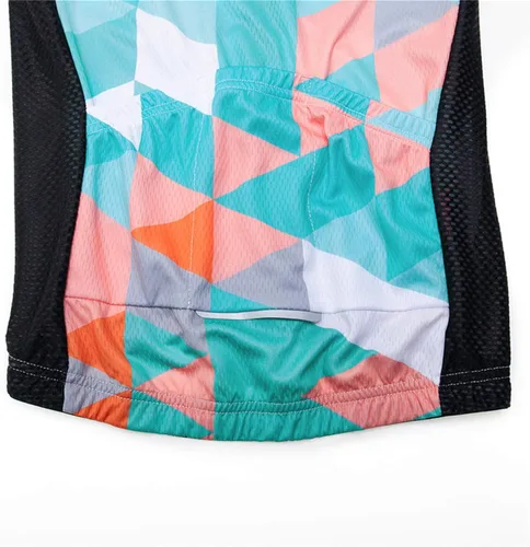 Miniatura 6 de Conjunto de jersey de ciclismo para mujer, pantalones cortos con peto, ropa de bicicleta de verano