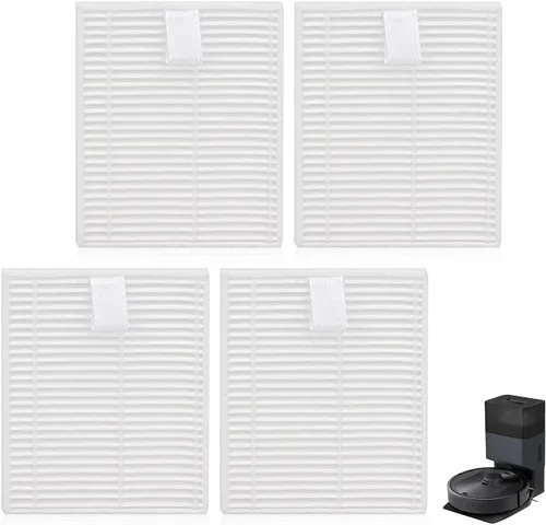 Filtros de repuesto para Roborock Q7 M5: Para Q7 M5+/Q7 L5/Q7 L5+ Filtro de filtro vertical de limpieza del hogar, filtro de repuesto, lavable y 4
