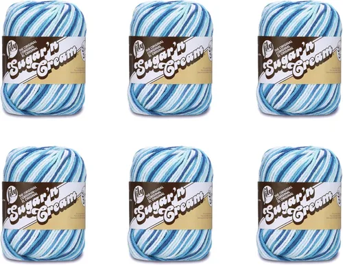 Miniatura 57 de Lily Sugar'N Cream - Ovillo de camuflaje rosa de gran tamaño, paquete de 6 unidades de 3.00 oz/3 onzas, algodón, 4 medianos (peinado), 150 yardas