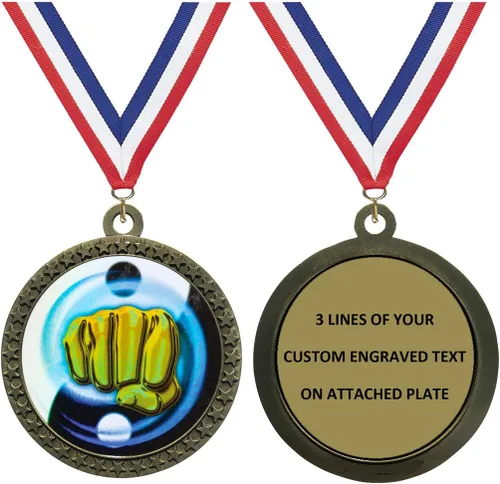 Miniatura 8 de Express Medals Various Styles 1 to 50 Pack of Engraved Gold Martial Arts Medals Trophy Award with Neck Ribbon Medal Trophies Gift Prize Karate