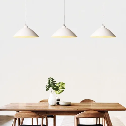Miniatura 3 de Vintage Industrial Pendant Light Farmhouse Metal Cone Hanging Lamp with E27/E26 Sockets Adjustable Height Retro Loft Suspension Lighting Fixtures
