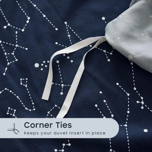 Miniatura 7 de Wake In Cloud - Juego de funda de edredón de constelación, astrología espacial de galaxia celestial para adolescentes, niños y niñas, ropa de cama