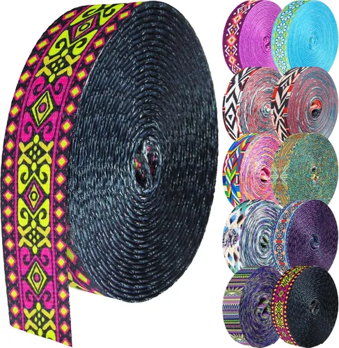 Miniatura 34 de 1.5 pulgadas Correa de nailon con patrón, correas de cinturón de nailon, correas para bolso, correas para mochila, cinturón de nailon